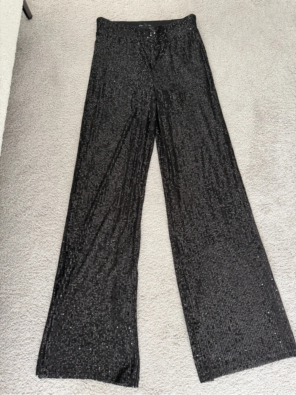 Wild Fable Black Sequin Wide-Leg Pants - Picture 3 of 4